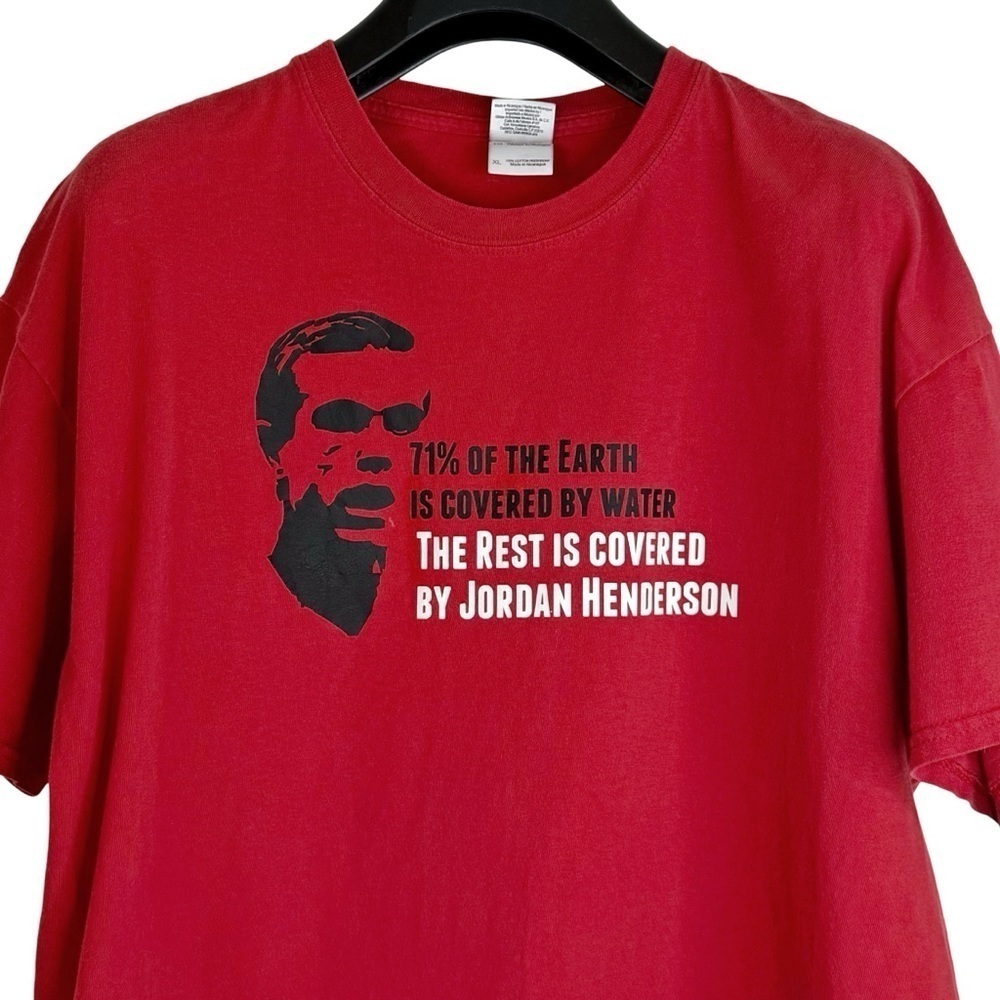 GILDAN/JORDAN HENDERSON British Soccer Player Mens Funny Red Graphic T-shirt XL